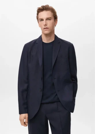 Slim fit lněné sako