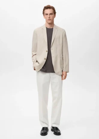 Slim fit lněné sako