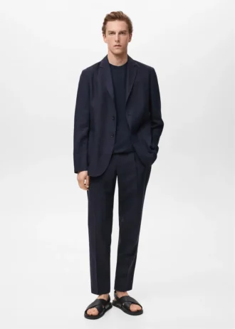 Slim fit lněné sako