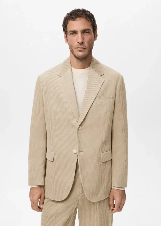 Slim fit manšestrové sako Slim fit manšestrové sako