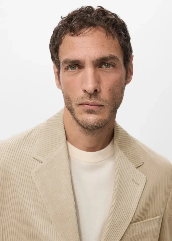 Slim fit manšestrové sako Slim fit manšestrové sako