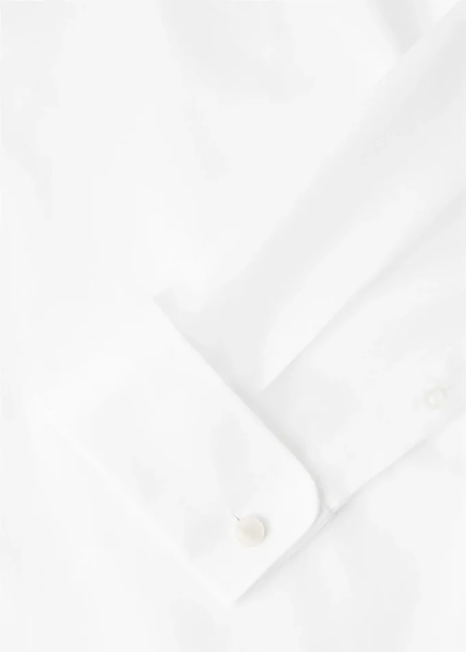 Slim fit oblek z keprové tkaniny s manžetovými knoflíčky Slim fit oblek z keprové tkaniny s manžetovými knoflíčky