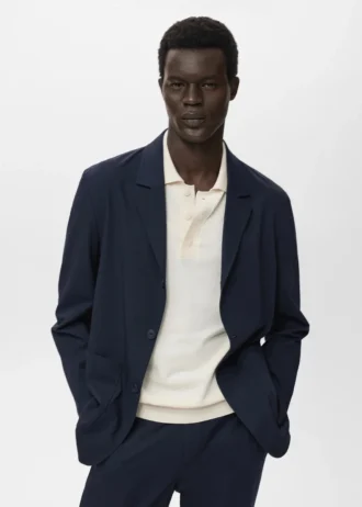 Slim fit sako s kapsami