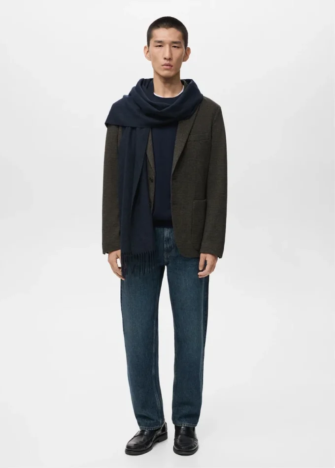 Slim fit sako s mikro kostkou Slim fit sako s mikro kostkou