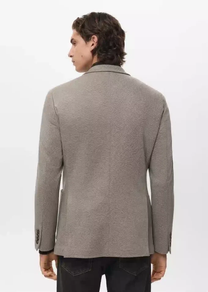 Slim fit sako s mikro vzorem pepř a sůl Slim fit sako s mikro vzorem pepř a sůl