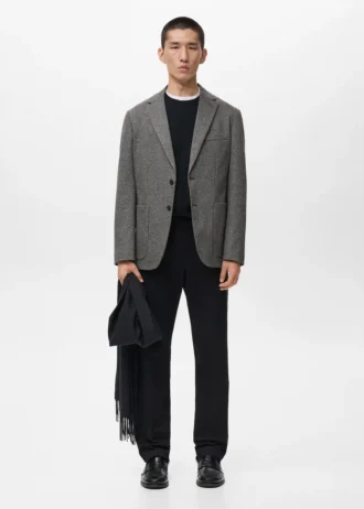 Slim fit sako s mikrostrukturou