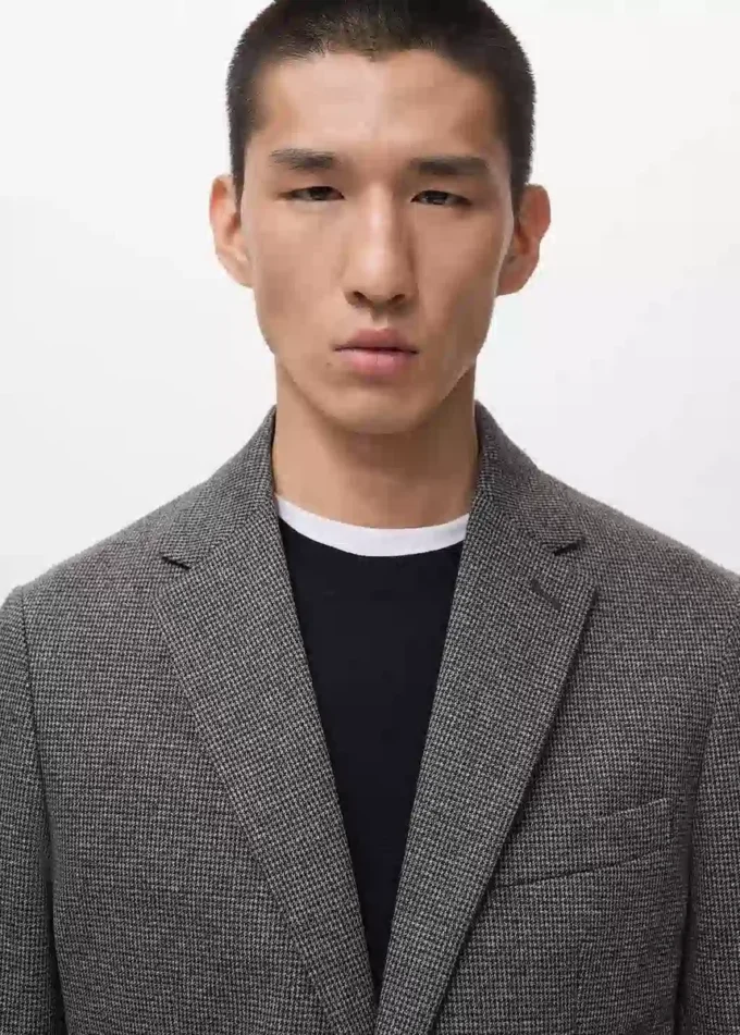 Slim fit sako s mikrostrukturou Slim fit sako s mikrostrukturou