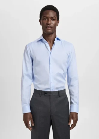 Slim fit strukturovaná košile