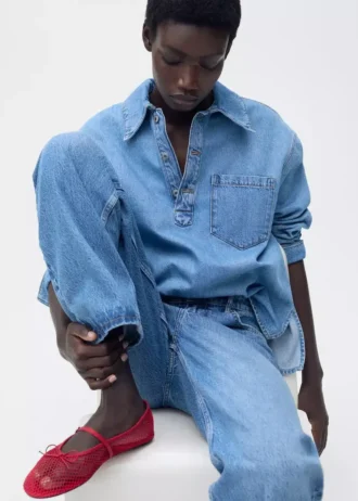 Síťované baleríny s přezkou Síťované baleríny s přezkou