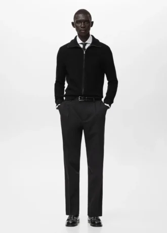 Strukturovaný pletený kardigan se zipem