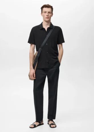 Strukturovaná pletená košile Strukturovaná pletená košile