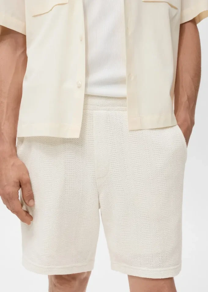 Strukturované pletené šortky Strukturované pletené šortky