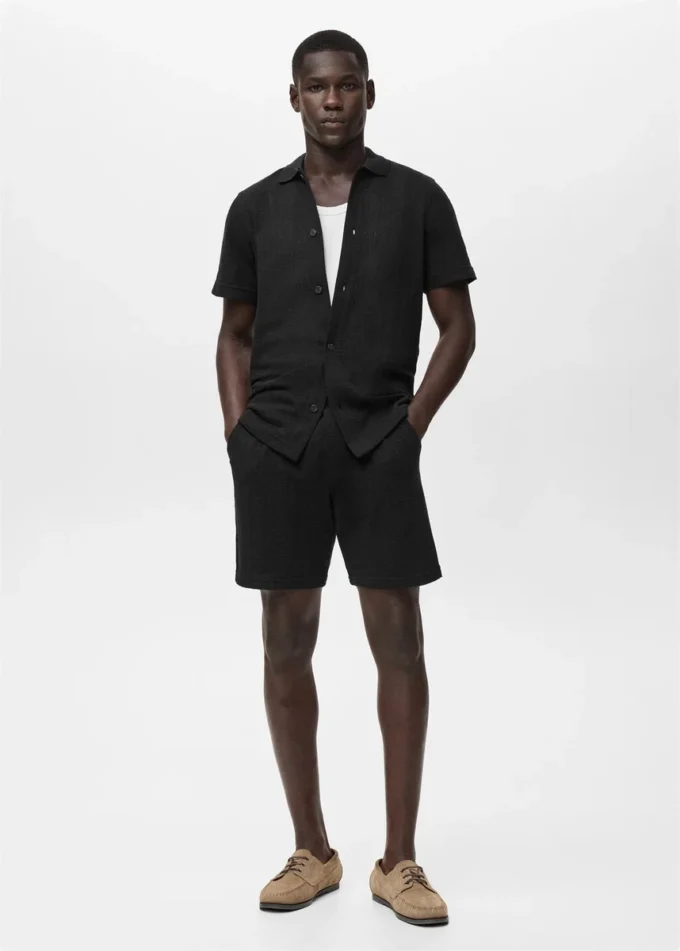 Strukturované pletené šortky Strukturované pletené šortky