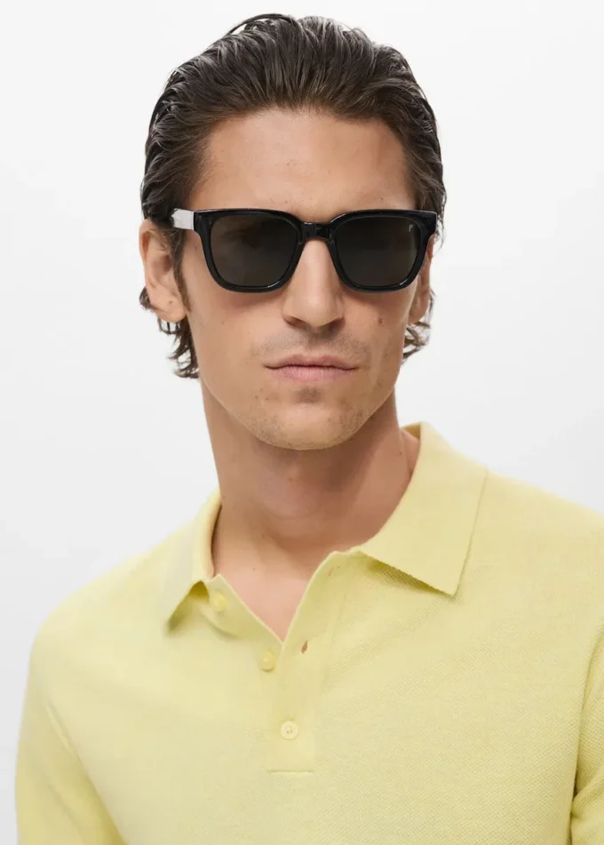 Strukturované úzké polo tričko z úpletu Strukturované úzké polo tričko z úpletu