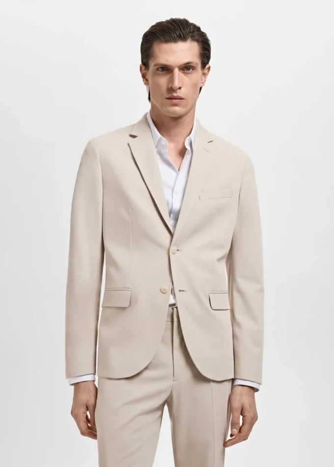 Super slim fit sako z elastické tkaniny Super slim fit sako z elastické tkaniny