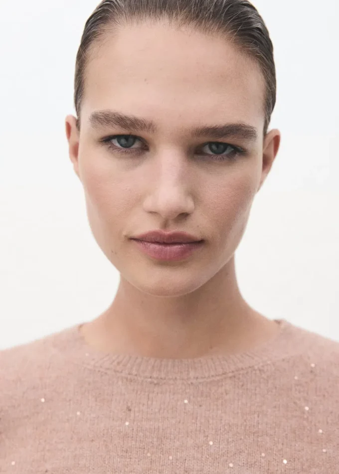 Svetr s krátkými rukávy a lurexem Svetr s krátkými rukávy a lurexem