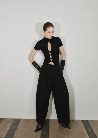 Svetr s límcem Perkins a výřezem