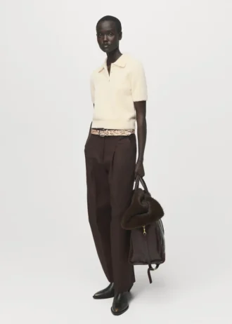 Svetr s rolákem a efektem kožešiny