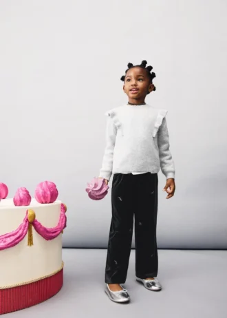 Svetr s volánky z lurexu Svetr s volánky z lurexu