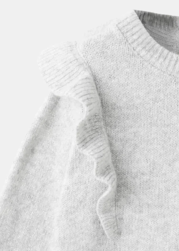 Svetr s volánky z lurexu Svetr s volánky z lurexu