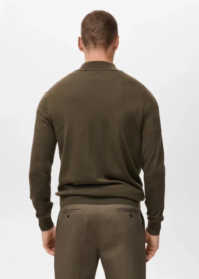 Svetr ze 100% merino vlny s límcem Perkins Svetr ze 100% merino vlny s límcem Perkins