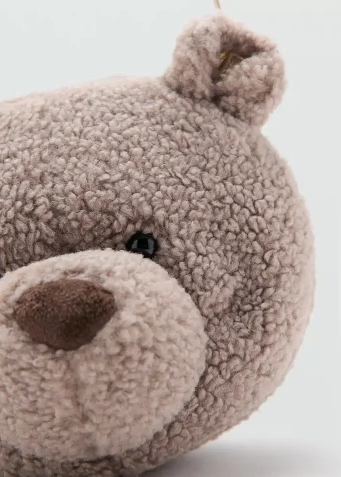 Taška s motivem medvídka a efektem ovčí kůže Taška s motivem medvídka a efektem ovčí kůže