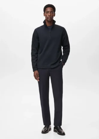 Technická mikina se zipem a regular střihem