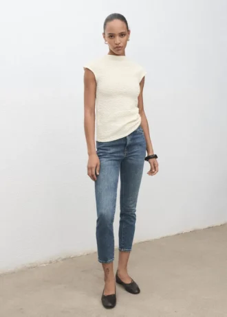 Texturovaný bavlněný top