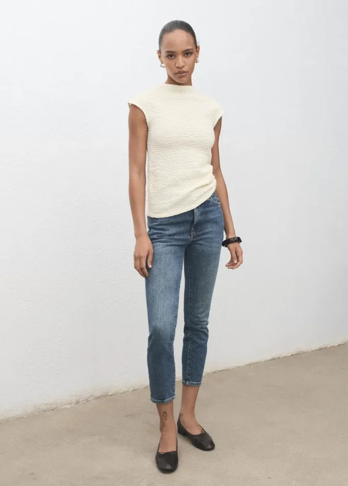 Texturovaný bavlněný top Texturovaný bavlněný top