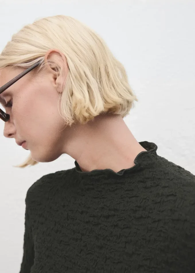 Texturovaný krepový top