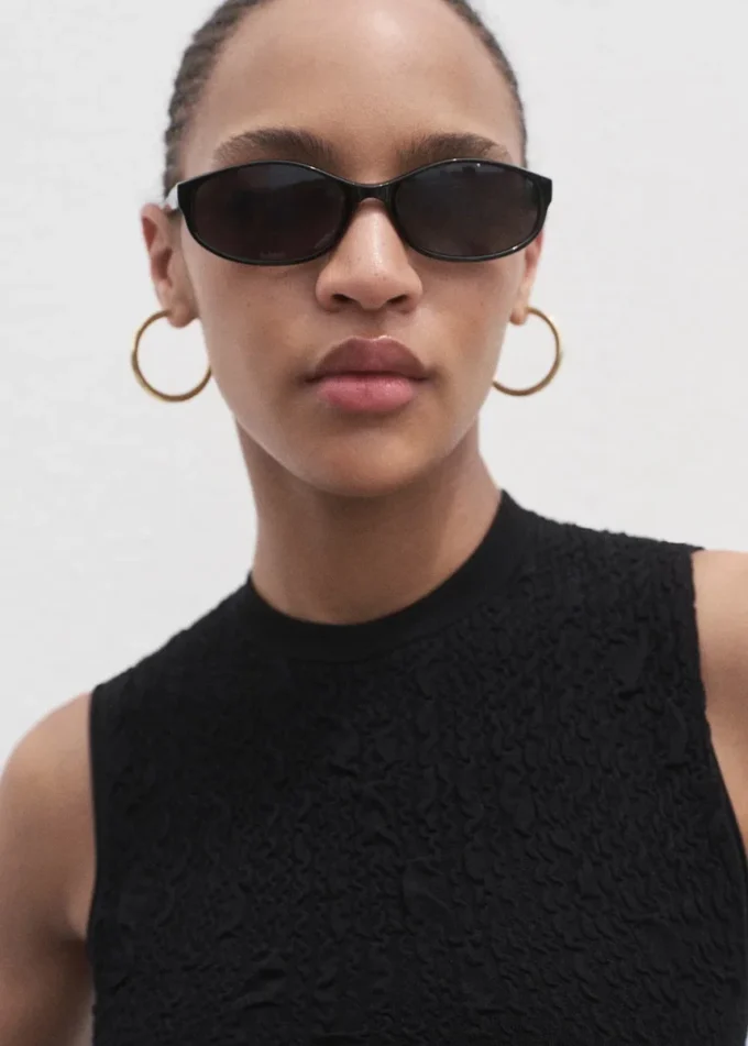 Texturovaný krepový top Texturovaný krepový top