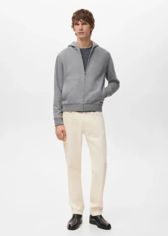 Texturovaná mikina s kapucí