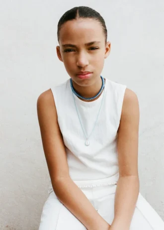 Texturované vyšívané tričko