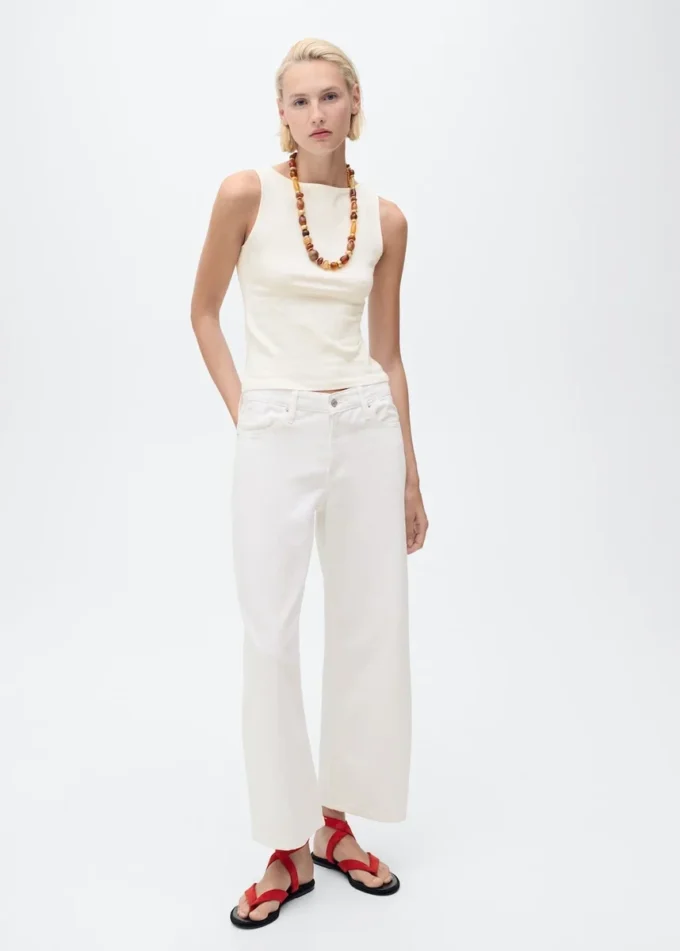 Top bez ramínek s lodním výstřihem Top bez ramínek s lodním výstřihem