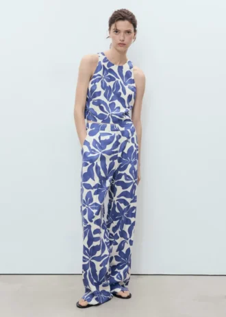 Top s potiskem ze směsi lnu