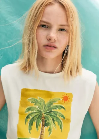 Tričko bez rukávů s potiskem