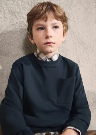 Tričko s dlouhým rukávem a kapsou