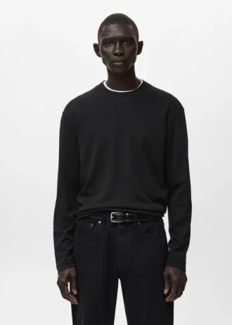 Tričko s dlouhým rukávem a regular fit střihem