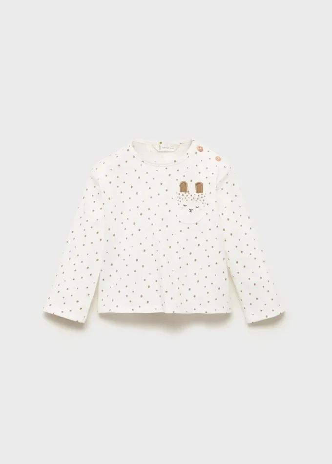 Tričko s kočičkou a kapsou