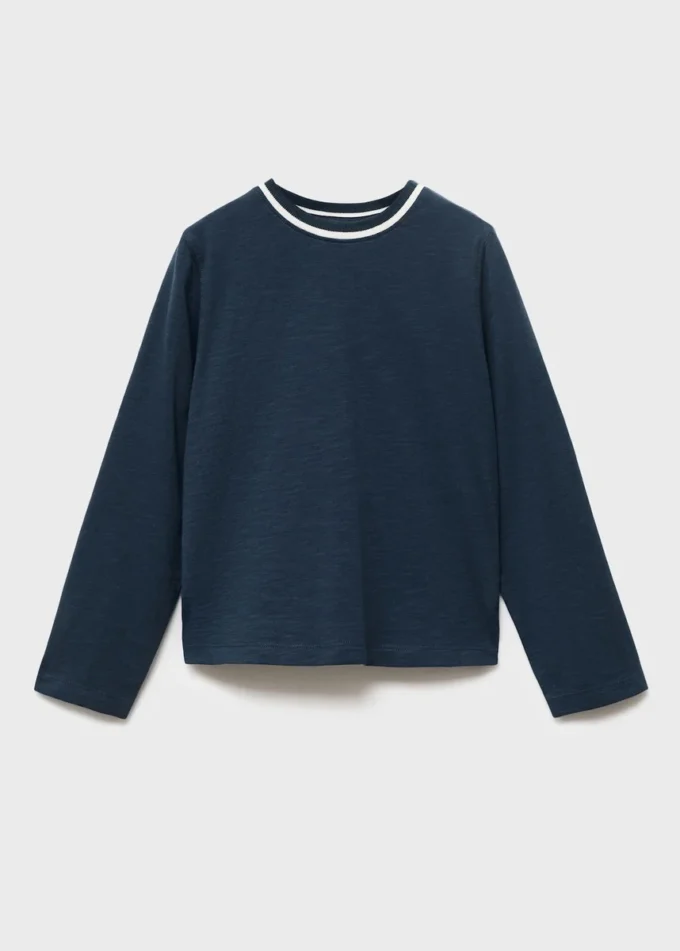 Tričko s kontrastním výstřihem Tričko s kontrastním výstřihem