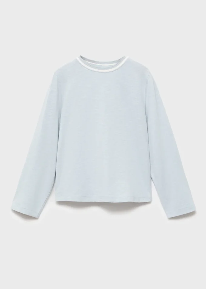 Tričko s kontrastním výstřihem Tričko s kontrastním výstřihem