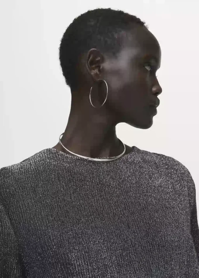 Tričko s krátkými rukávy z lurexu Tričko s krátkými rukávy z lurexu