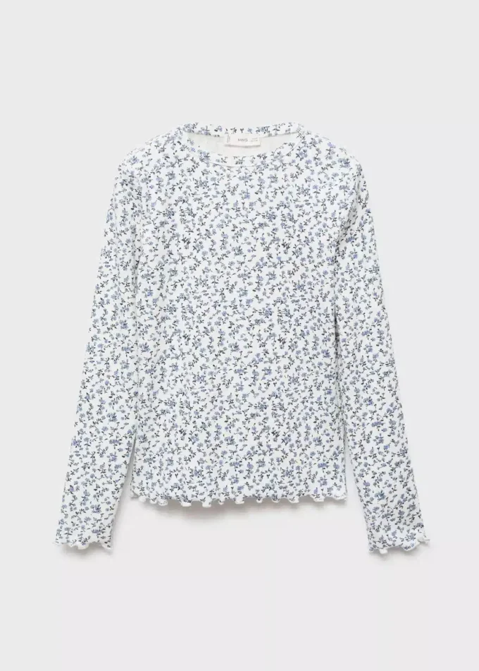 Tričko s květinovým potiskem Tričko s květinovým potiskem