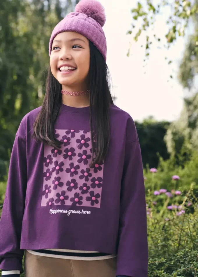 Tričko s květinovým potiskem Tričko s květinovým potiskem