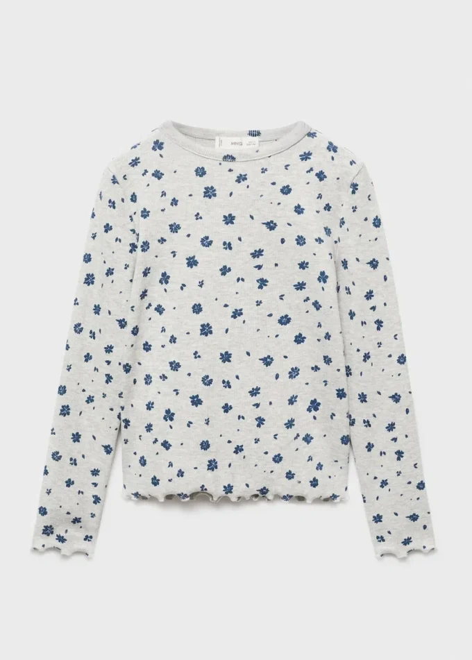 Tričko s květinovým potiskem Tričko s květinovým potiskem