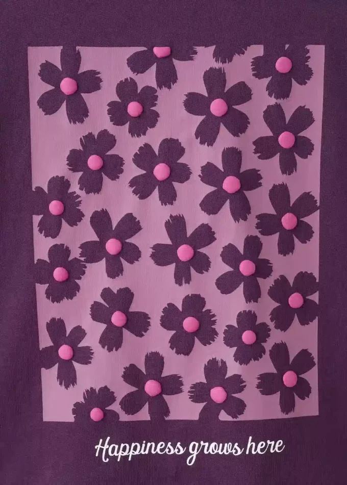 Tričko s květinovým potiskem Tričko s květinovým potiskem