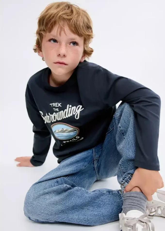 Tričko s potiskem ze směsi bavlny Tričko s potiskem ze směsi bavlny