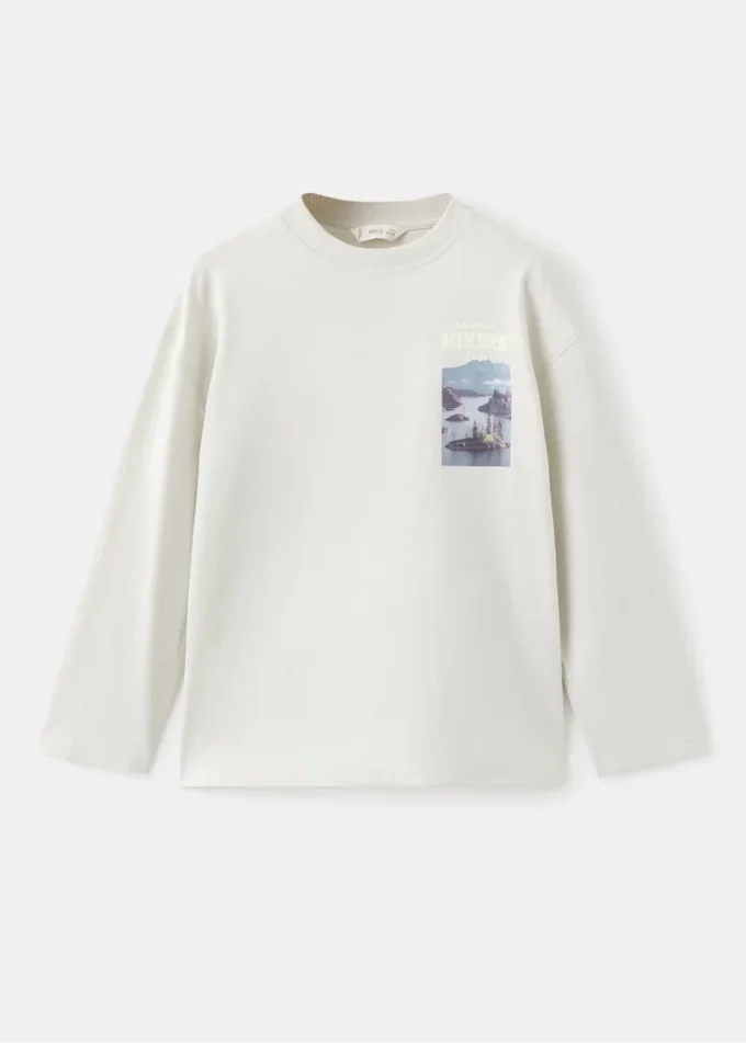 Tričko s potiskem ze směsi bavlny Tričko s potiskem ze směsi bavlny