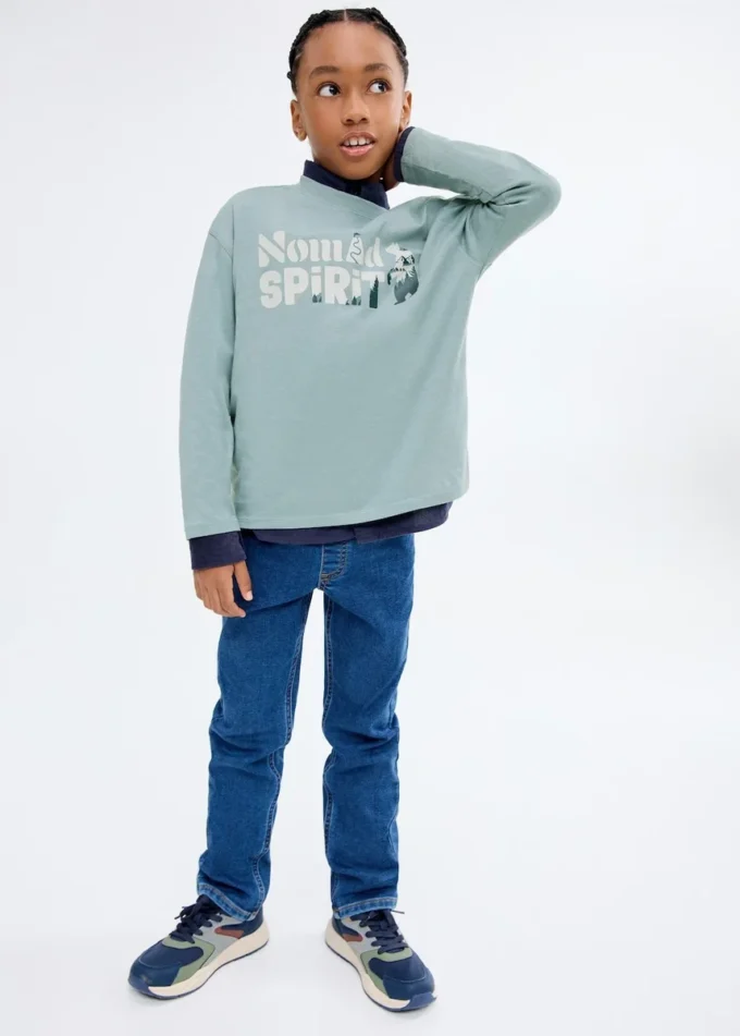 Tričko s potiskem ze směsi bavlny Tričko s potiskem ze směsi bavlny