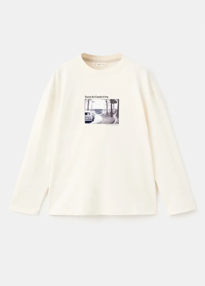 Tričko s potiskem ze směsi bavlny Tričko s potiskem ze směsi bavlny